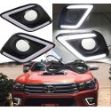 COVER HALOGENOS  HILUX REVO CON LED 16-17