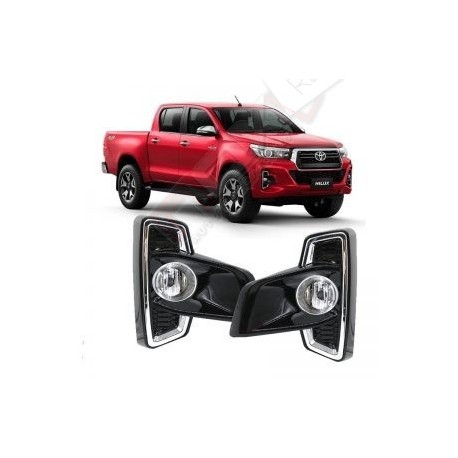 COVER GRIS DE HALOGENOS HILUX ROCCO 2016 AL 2020