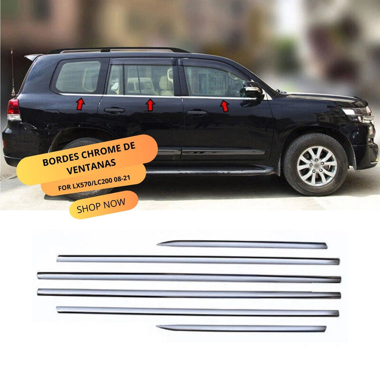 BORDES CHROME DE VENTANA 6PCS LC200 Y LX570 0