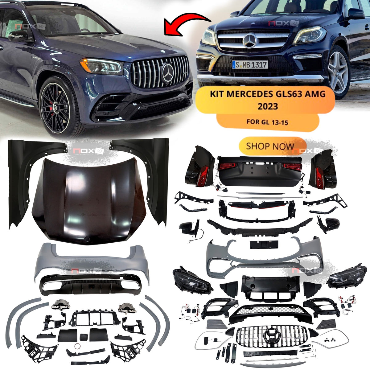 KIT MERCEDES GLS 2023 PARA GL 13-15