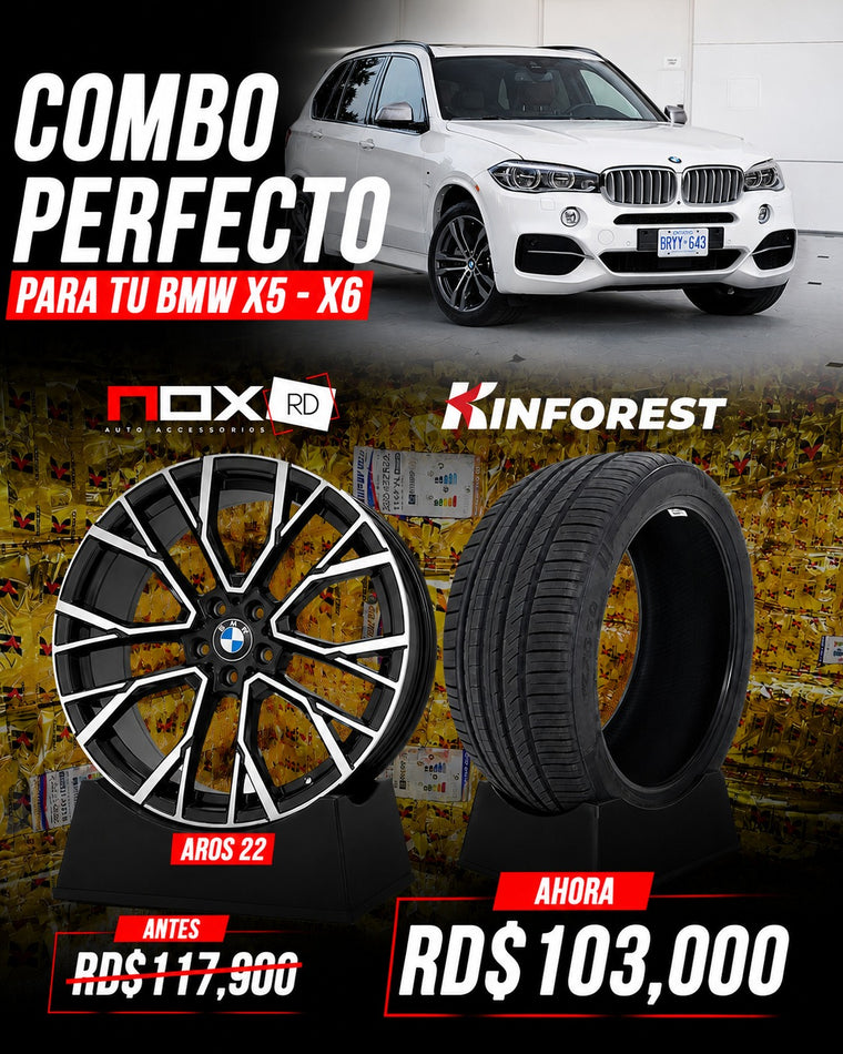 COMBO AROS 22 + GOMAS BMW X5-X6