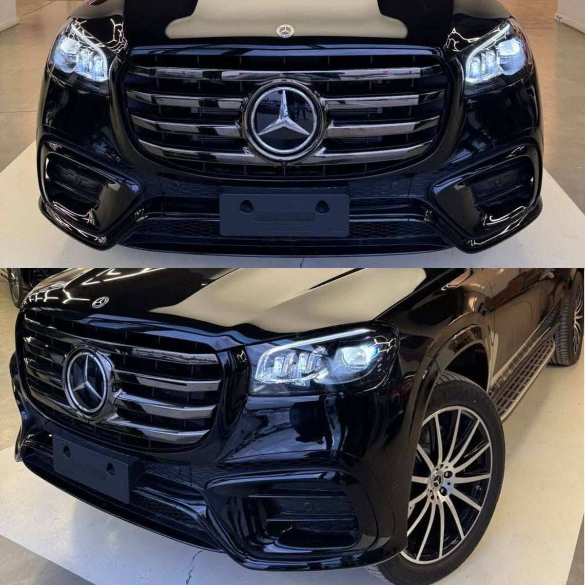 KIT FRENTE MERCEDES GLS580 2024 PARA GLS 20-24 NEGRO