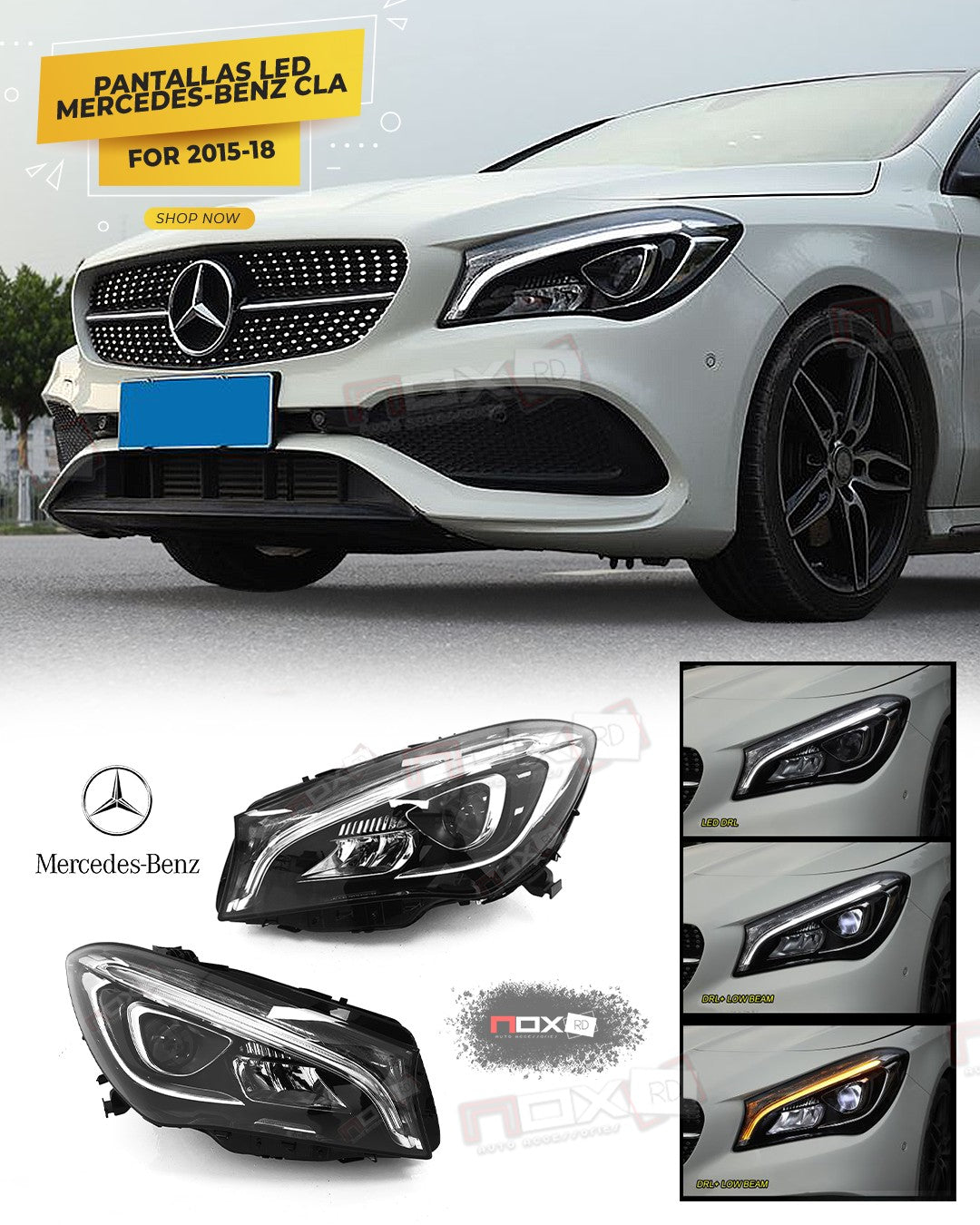 PANTALLAS LED MERCEDES CLA 15-18