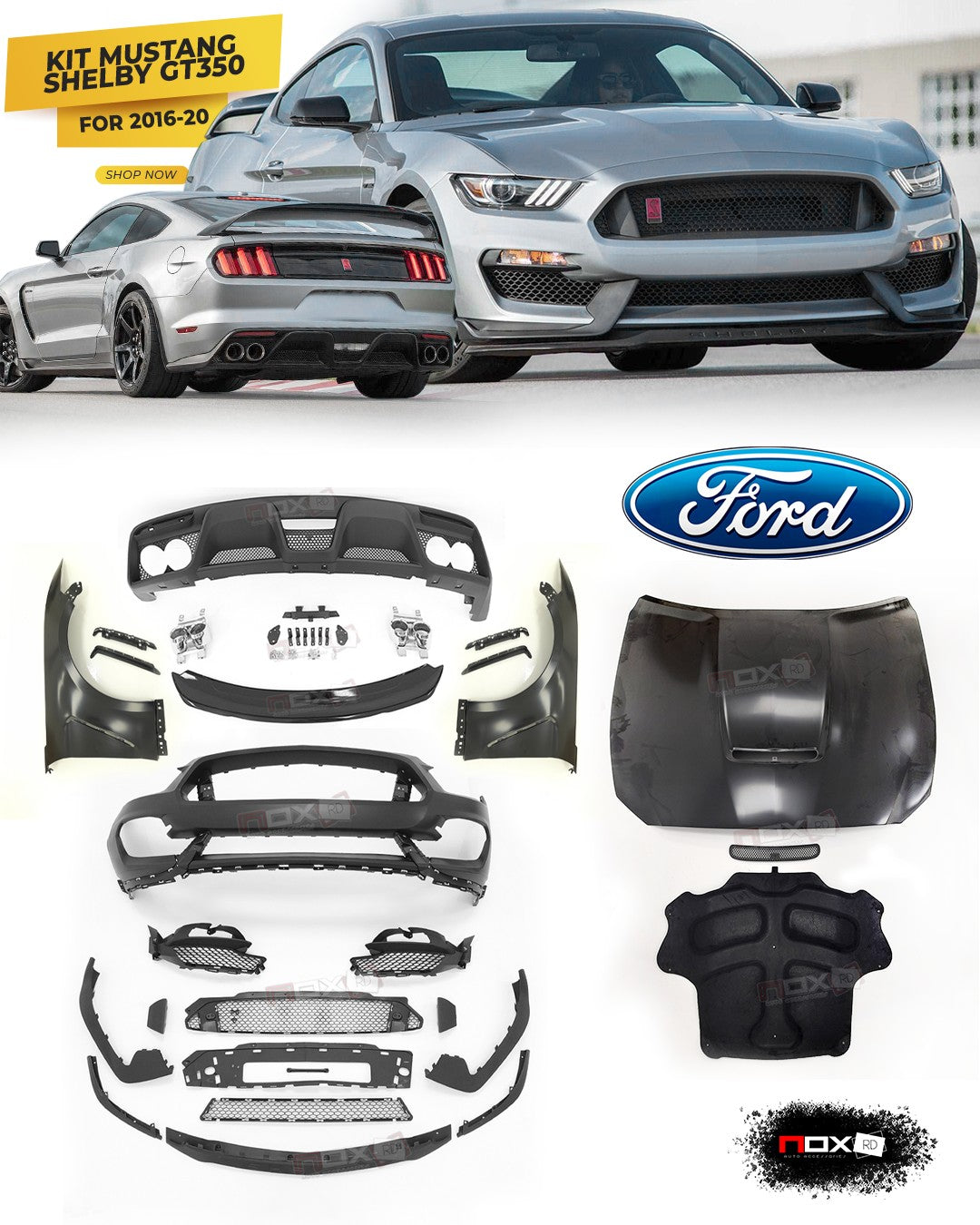 KIT SHELBY GT350 PARA MUSTANG 15-20