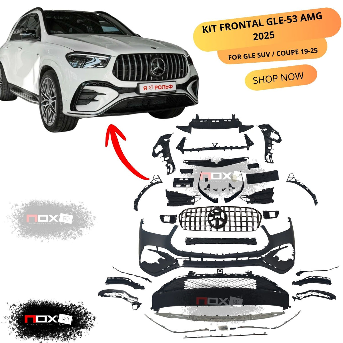 KIT FRENTE MERCEDES GLE53 2025 SUV / COUPE 20-25 CROMADO