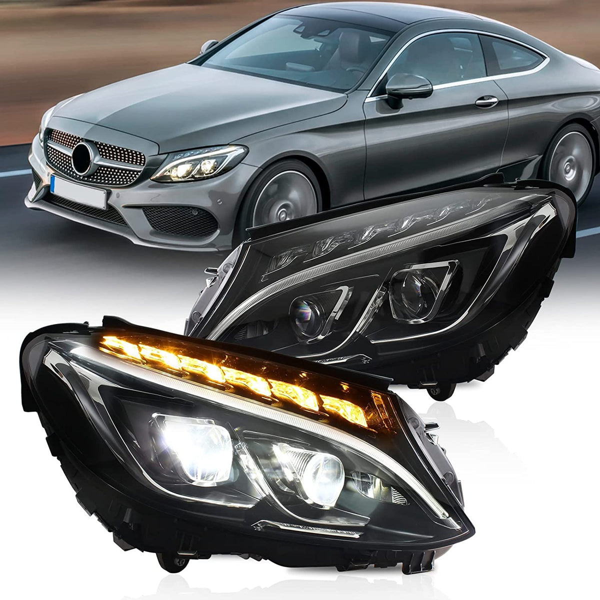 PANTALLAS LED MERCEDES CLASE C 15-20