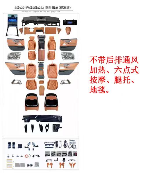 KIT DE INTERIOR MERCEDES CLASE S 2025 PARA 06-13