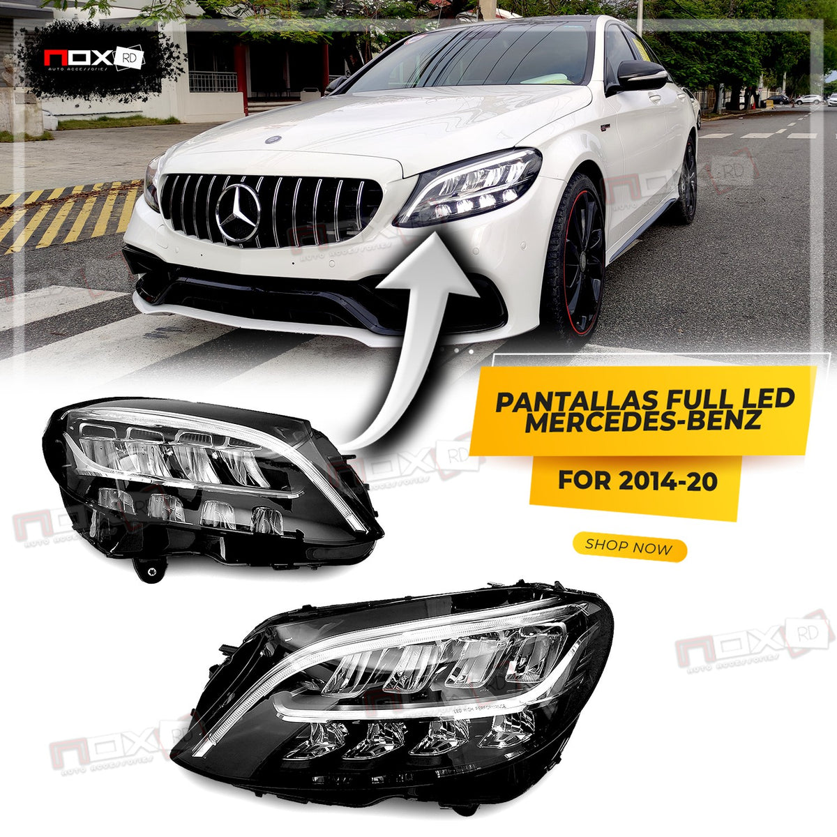 PANTALLA MERCEDES CLASE C FULL LED 14-21 RH
