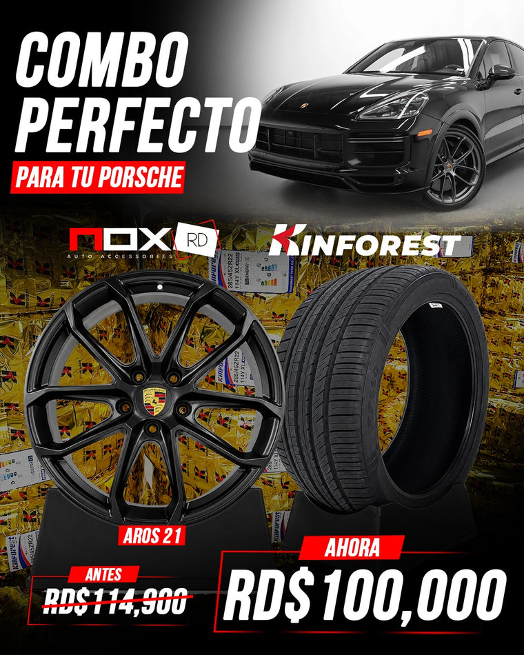 COMBO AROS 21 + GOMAS PORSCHE