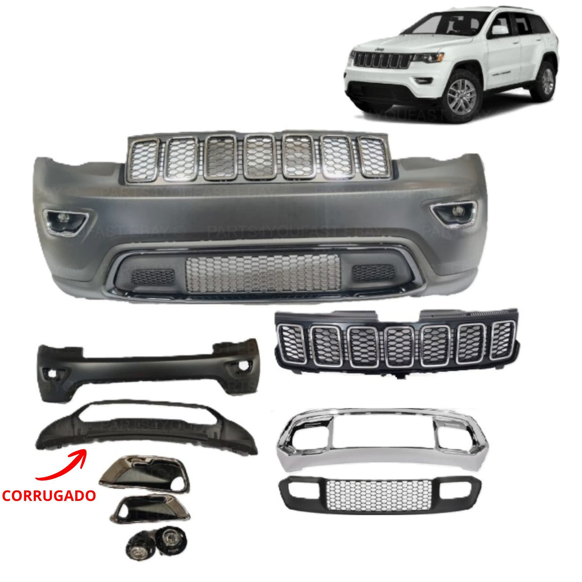 FRENTE CHEROKEE 17-21 LIMITED (CHROME-CORRUGADO)
