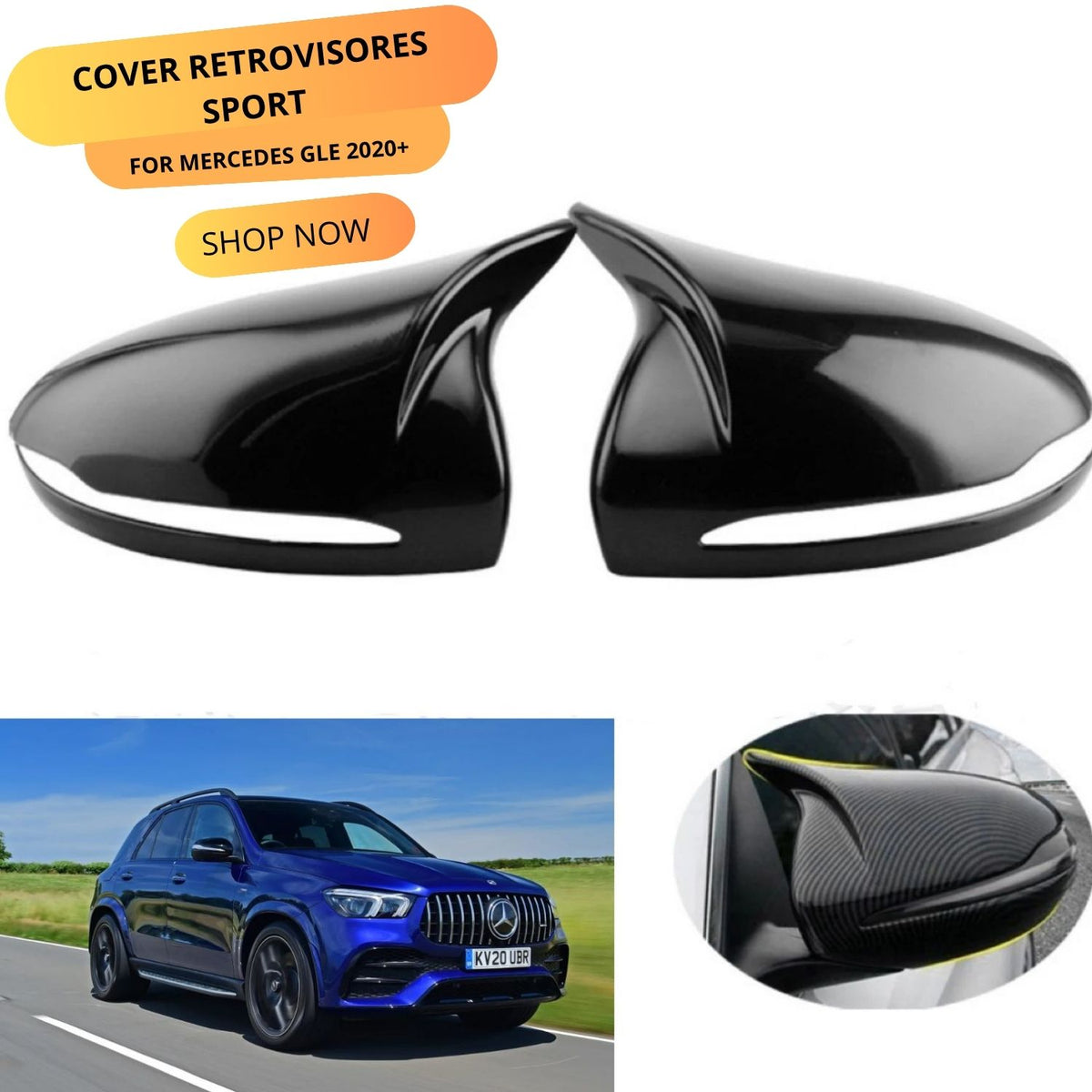 COVER RETROVISORES SPORT MERCEDES GLE 2020++