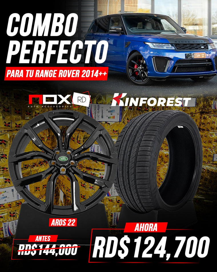 COMBO AROS 22 Y GOMAS RANGE ROVER