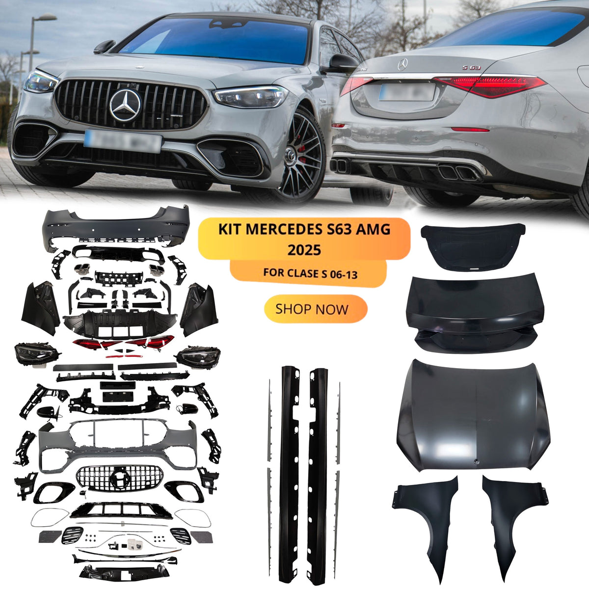 KIT MERCEDES CLASE S63 AMG 2023 PARA 06-13