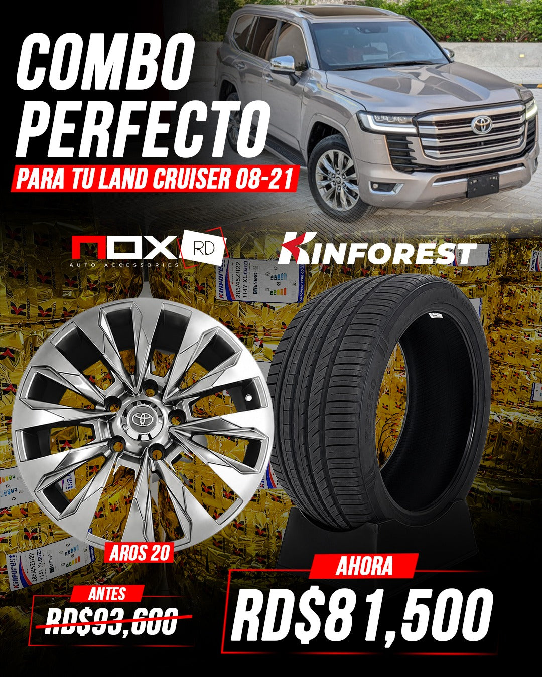 COMBO AROS 20 Y GOMAS LC200